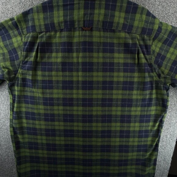 NWT Roundtree & Yorke THICK Flannel Button Up XLT Tall Green Plaid Heavyweight - Picture 14 of 16